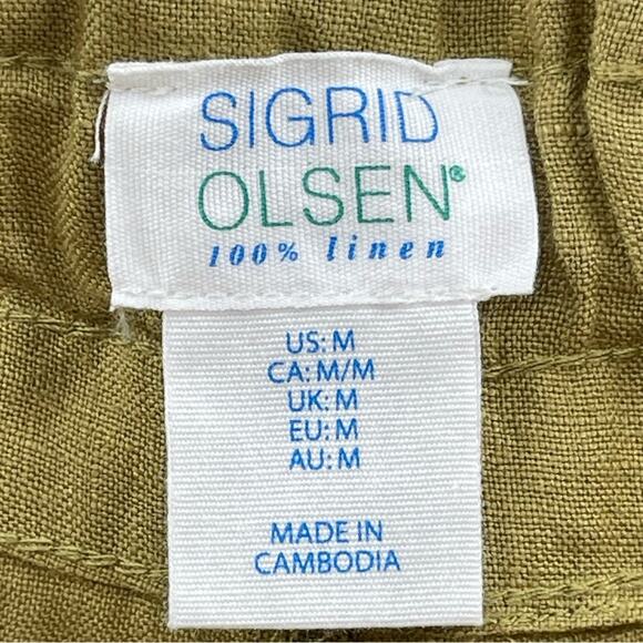 Sigrid Olsen 100% Linen Breathable Comfortable Lightweight Casual Shorts Size M - Picture 5 of 8